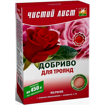 Добриво "Чистий лист" для троянд 15.16.15+мікро (300г) 641 фото